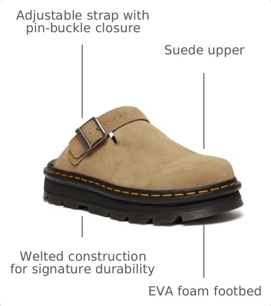 Image of Dr. Martens Zeb Zag Mule Savannah Tan E.H Suede UK 9 (US Men's 10, US Women's 11) Medium