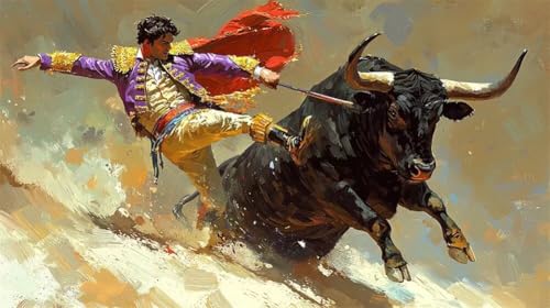 Diamant Peinture Complète Torero Quxaoqiao Broderie Kit XL 115x195cm AD0746