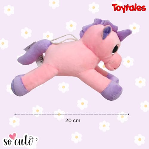 Image of TOYTALES Plush PB Unicorn Keychain, Pink, Soft Stuffed Animal Toy, 20 cm