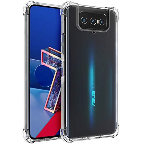 Osophter for ASUS Zenfone 7 ZS670KS Case,Asus Zenfone 7 Pro Case Clear Transparent Reinforced Corners TPU Shock-Absorption Flexible Cell Phone Cover for Asus Zenfone 7 ZS670KS(Clear)