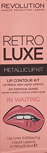RETRO LUXE - METALLIC LIP KIT - DYNASTY - MAKE UP REVOLUTION, Pink - Image 2