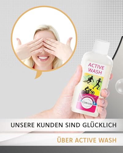 Corium | Spezialwaschmittel für Funktionskleidung, für Hand- & Maschinenwäsche, effektive Reinigung bei 20 Grad, 250ml