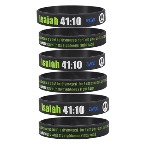 Christian Bracelets for Men Women Bible Verse Wristbands with Scripture Christ Cross Silicone Bracelet Faith-Based Religious Jewelry Easter Baptism Inspirational Gifts