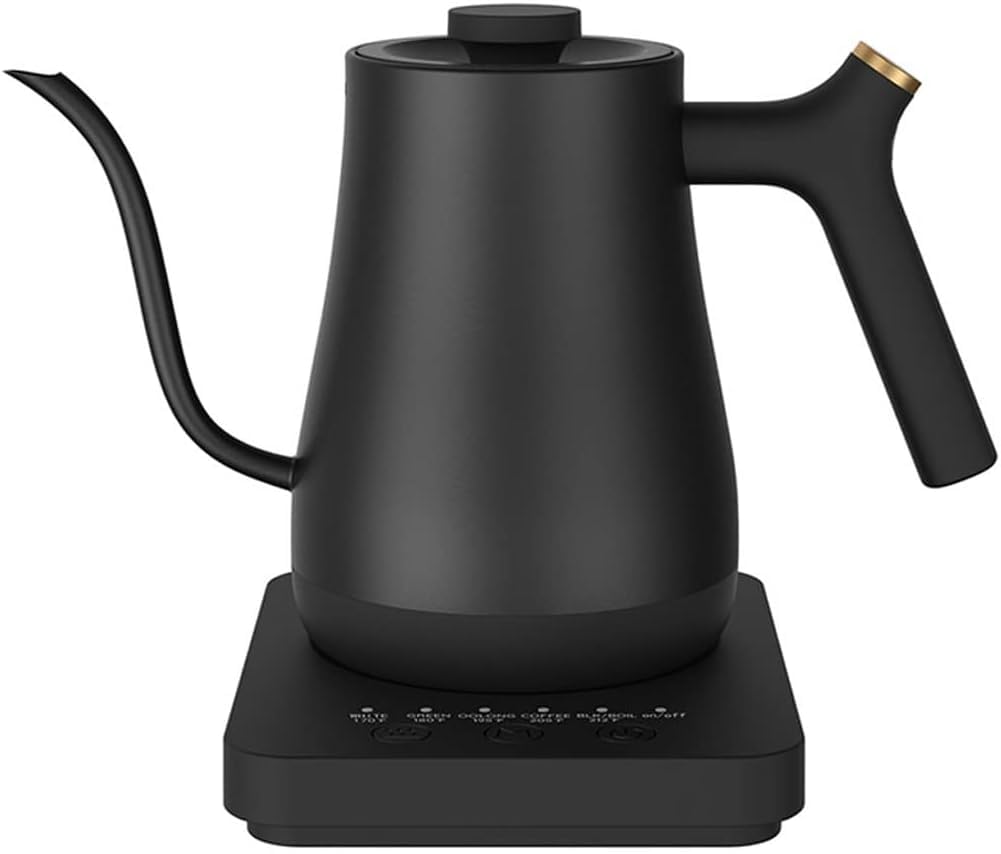 Bollitore a collo d'oca con controllo della temperatura, caffettiera elettrica per versare a mano, beccuccio lungo e sottile per una preparazione di precisione