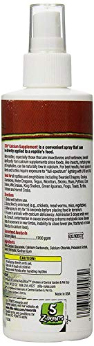 Zilla Reptile Health Supplies Calcium Supplement Food Spray, 8-Ounce (3 Pack) #TOP1