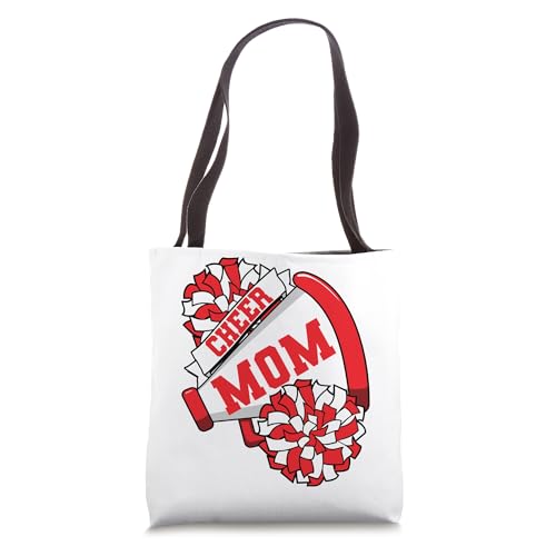 Bolso Tote rojo Cheer Mom para mamá orgullosa miniatura 1
