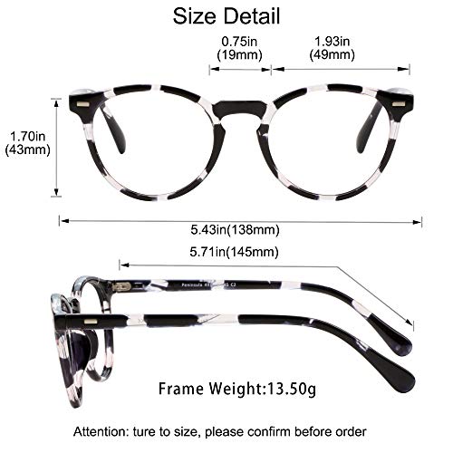 Image of YEIN 2 Pairs Of Bifocal Reading Glasses, Photochromic Gray Sunglasses, for Women /Men（Black&White,+0.75 /+3.25 Magnification）
