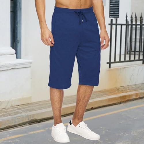 Shorts casuales deportivos para hombre 3/4 de algodón miniatura 2