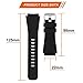 Diruite for Michael Kors Access Bradshaw Smart Watch 22mm Classic Silicone Band Strap - Black