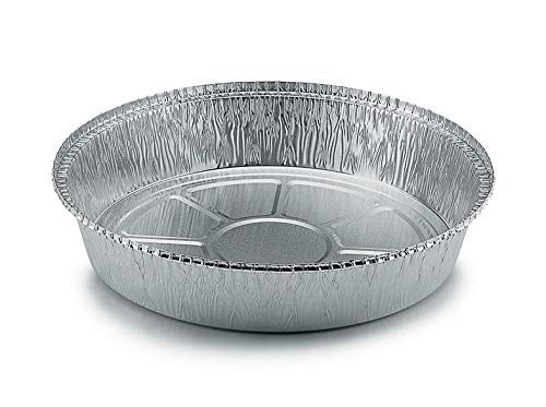 Aluschalen Grill rund mit Deckel ohne Deckel Grillschale Aluminium Schale Tropfschale Menüschalen Einwegschale Fettauffangschale 1380ml 23x4cm