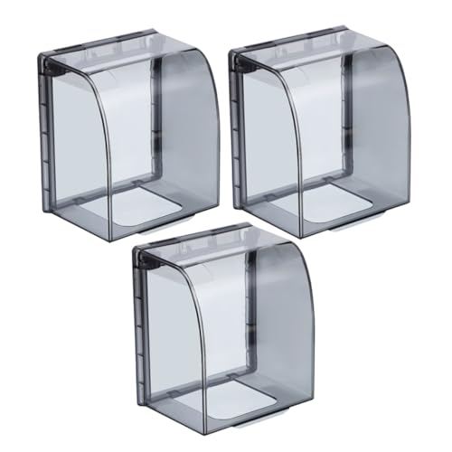 CIYODO 3pcs PVC Weatherproof Receptacle Cover Weatherproof Outlet Cover Outdoor Electrical Outlet Cover Exterior Outlet Cover Black