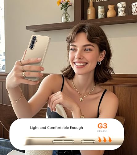 Coque Galaxy A57 5G antichoc et antidérapante - Housse fine et rigide dorée - 2