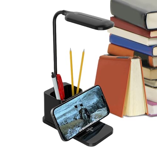 Lampe de bureau lumineuse avec protection des yeux et étui à stylos design