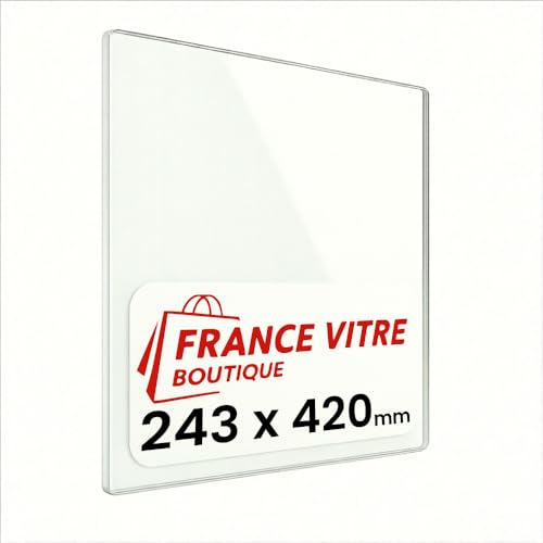 Vetro per inserto su misura MCZ - modello : suite - 243 x 420 x 4 mm - Vetro per stufa a legna - vetro camino di ricambio - vetro per caminetto resistente al fuoco fino a 800°C