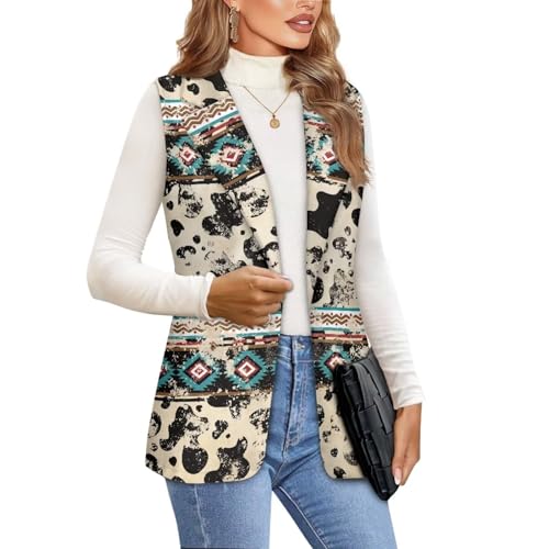Western Vest For Women,Casual Women Suit Vest,Slim Sleeveless Blazers,S-5XL2