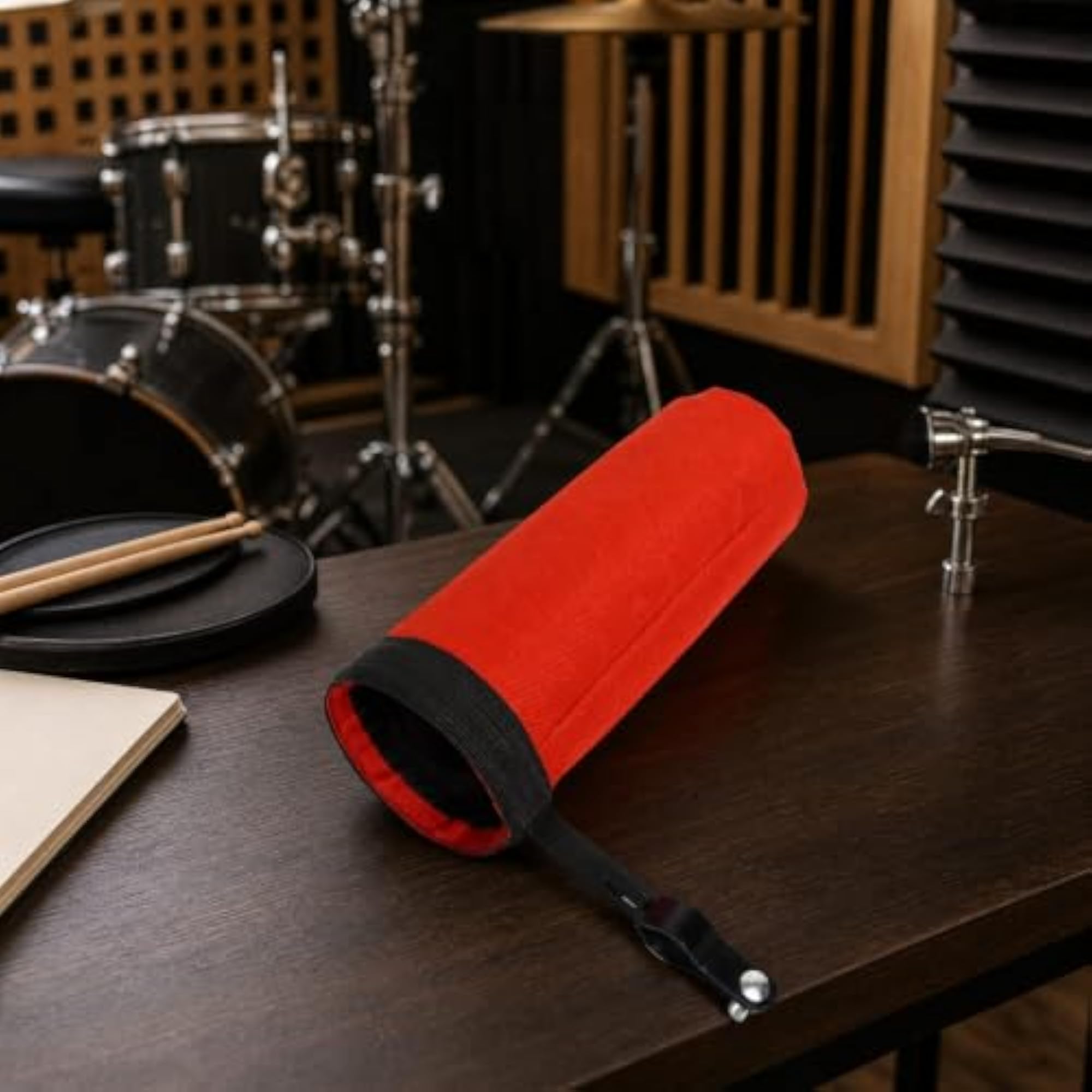Portable Cylindrical Drumstick Holder Bag, Adjustable Oxford Cloth