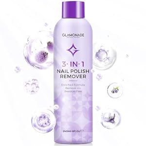 Acetone Nail Polish Remover: Professional Soak off Gel Nail Polish Remover Enriched with Natural Grape Seed Oil 8 Fl Oz for Acrylic Nail Glue Dip Powder for Home Salon