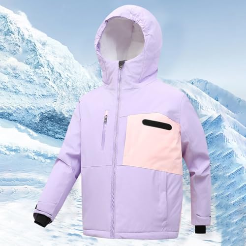 Boys Girls Ski Jackets School Puffer Coat Winter Padded Warm Hooded Outwear Pockets Zip Up Thermal Sports Coats3