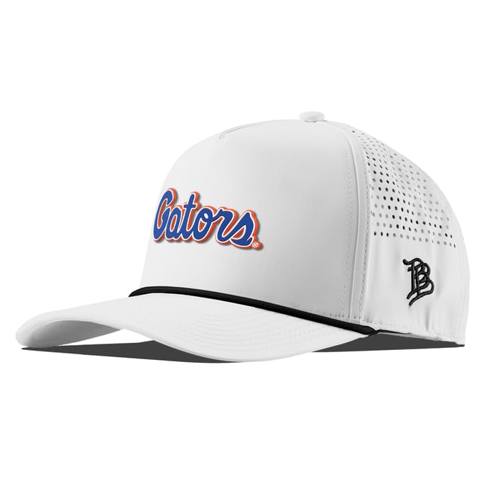 Branded Bills Officially Licensed x Florida Gators White Black Rope 5-Panel Gator Script