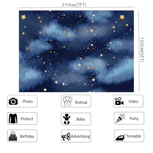 Fondo Fotográfico Estrellas 7x5FT Vinilo miniatura 5