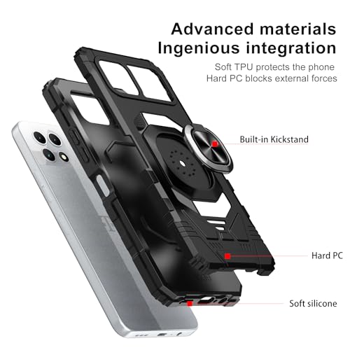 Coque T-Mobile REVVL 7 5G noire antichoc avec protège-écran