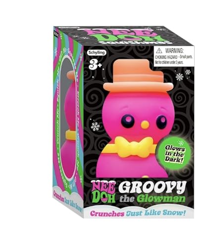 Nee Doh Squeeze Groovy The Glowman - Glows in the Dark! Crunches Dust Like Snow , 1 Color Chosen at Random image 8