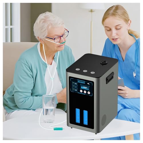 FXNFXLA Máquina De Inhalación De Hidrógeno De Alta Pureza Al 99,99%, Sistema De Inhalación De Gas Browns, Inhalador De H₂ Silencioso, Drenaje Automático De Agua, Funcionamiento Silencioso 900ml/min