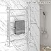 R FLORY 6 Bars Towel Warmer for Bathroom, Wall Mounted Electric Heated Towel Rack with Timer, Plug-in/Hardwired Stainless Steel Towel Heater, Chrom