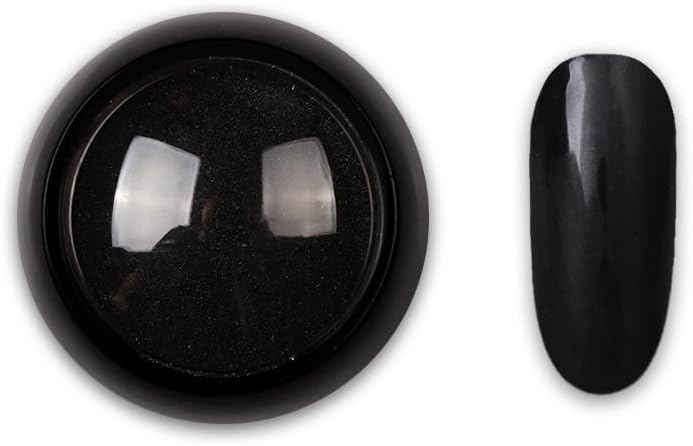 Chrome Nail Powder, Metallic Mirror Holographic Nail Glitter Chrome Powder Reflective Glossy Nail Powder Pigment Manicure for Nail Art DIY Decoration (Black 20)