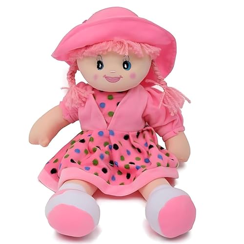 Image of Fun4you Soft Doll 50cm - Cute Pink Plush Toy for Girls, Kids & Toddlers | Stuffed Doll for Baby Girl | Birthday, Nursery, Valentine Gift, Cuddly Toy for Playtime & Room Decoration