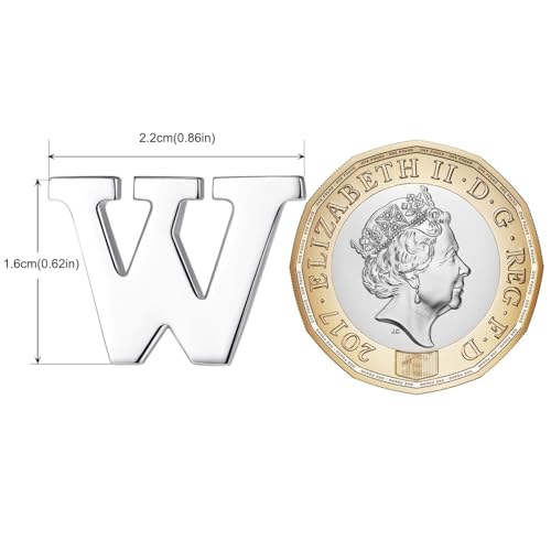 Image of HONEY BEAR Initial Alphabet Letter Lapel Pins Collar Badge Brooches for Mens /Womens Shirt Dress Decoration Silver