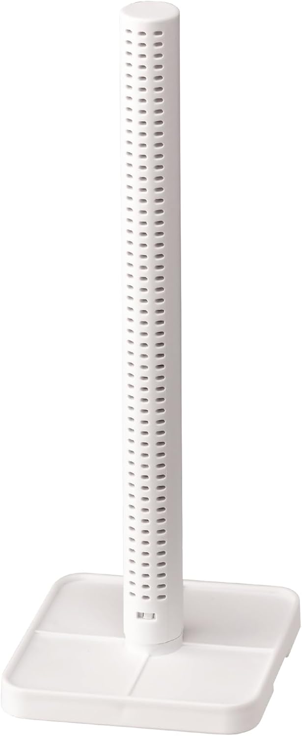 アネスティ 珪藻土 エコ ドライヤー ホワイト 縦8×横8×高さ21cm 乾燥 ペットボトル フリーザ―バック ホワイト 1個 HO2078