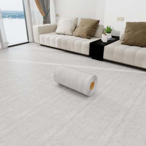 床用シール 粘着式 木目調 接着剤付き 厚手 幅60cm 防水 防汚 耐摩耗 滑り止め DIY 壁紙シール フローリングシート 寝室 リビング 畳 店舗 トレイ用 (60*100cm,08)