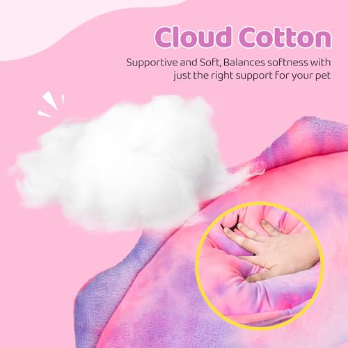 BurgeonNest Almofada calmante para cães e gatos médios, almofada de cama aconchegante macia e colori