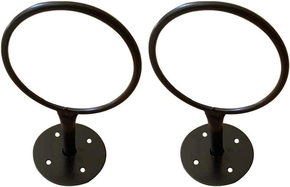 2pcs Easy Install Basketball Storage Rack Soccer Round Hollowball Display l Wall Mounted Ball Holder (Color : Black, Size : One Size) (Black One Size)