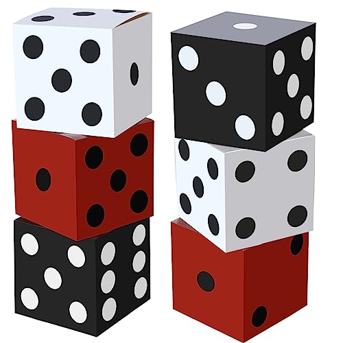 Tinlade 6 Pcs Dice Boxes 11 in Jumbo Vegas Casino Theme Party Dec...