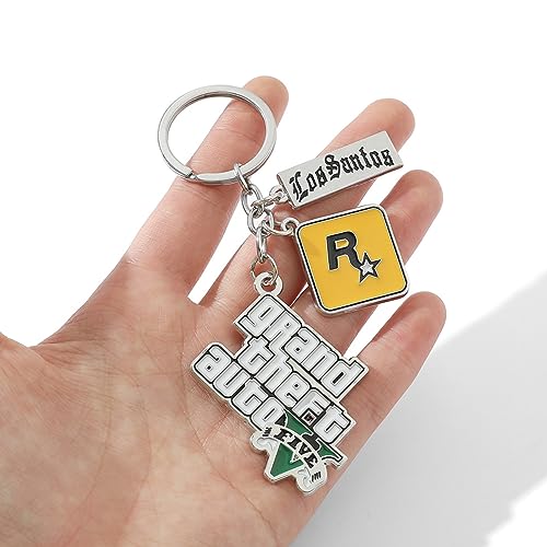 ECVV boys game keychain Key Chain, Silver, 4.1*3.5cm