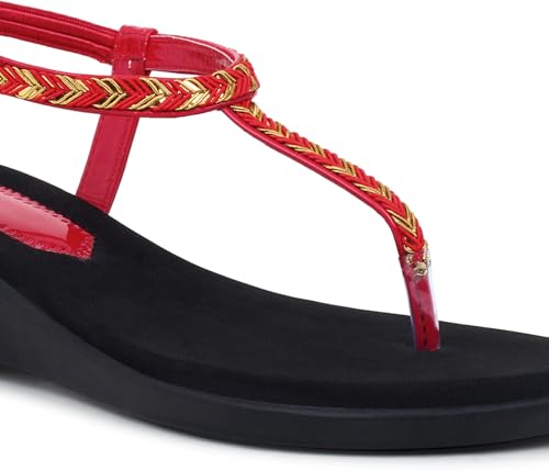 Image of Action Women's Suede Ankle Strap Sandals| Black with Gold Chevron Pattern| Stiletto Heel Black