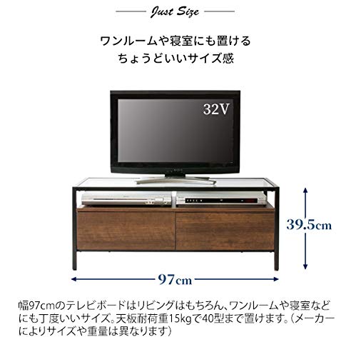 Amazon｜宮武製作所 テレビボード Vincent 幅97×奥行40×高さ39.5cm