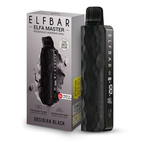 ELFBAR ELFA MASTER Limited Edition I kein Liquid kein Nikotin enthalten I 850 mAh Akku Kit I USB-C Schnellladung MTL/RDL (Obsidian Black) ELFBAR ELFA MASTER Limited Edition I kein Liquid kein Nikotin enthalten I 850 mAh Akku Kit I USB-C Schnellladung MTL/RDL (Obsidian Black)
