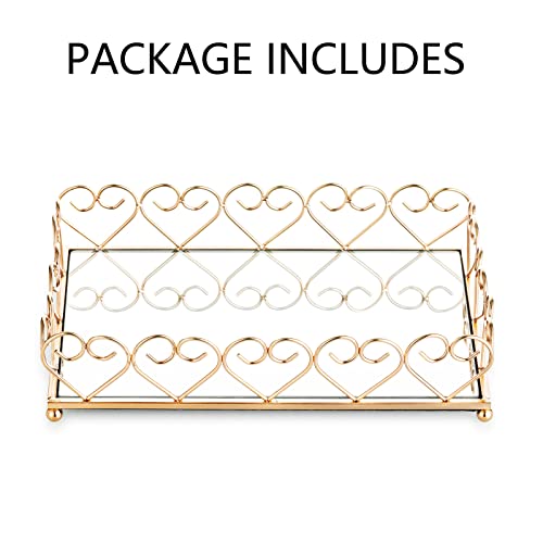 Nuptio Vassoio Specchio Vassoio Oro Lunghezza