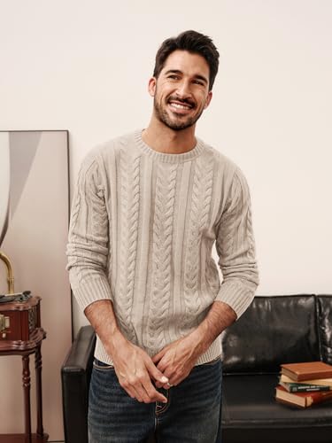 PJ PAUL JONES Mens Sweaters Casual Crewneck Cable Knit Pullover Sweater3