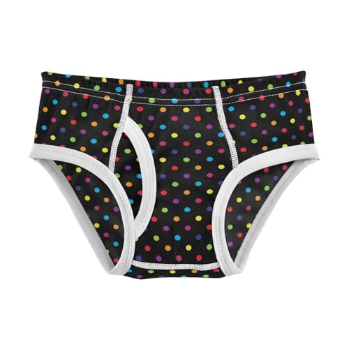 Boys' Exclusive Briefs Toddler Underwear 95% Combed Cotton Boxerbriefs 2T Colorful Dots 27