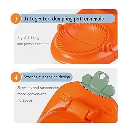 YUGANSHU 2 in 1 Dumpling Maker Ghughra Momos Maker Machine, Skin Press Mould for Gujiya Ghughra Mould Machine, Kitchen Dumpling Making Tool with Dumpling Puri Maker(Pack of 1) (Dumpling Momos Maker) 4
