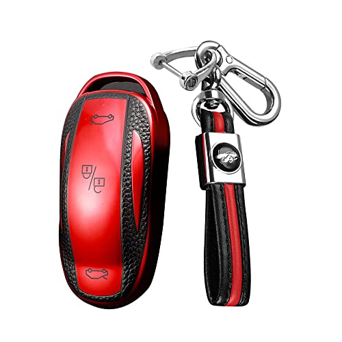 Coque de clé Tesla Model X KUNIO en TPU protection à 4 boutons pour boîtier de clé de voiture