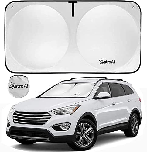AstroAI Windshield Sun Shade, Foldable Car Sun Shade for Windshield Blocks UV Rays Sun Visor Protector Sunshade-Protect and Cool Your Vehicle Interior (Large 66.98 x 35.46 inches)