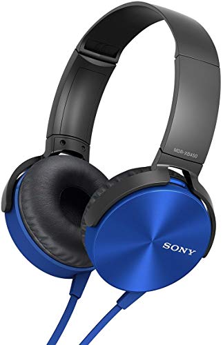 Image of Sony MDR-XB450 Wired On Ear Headphone without Mic (Blue)