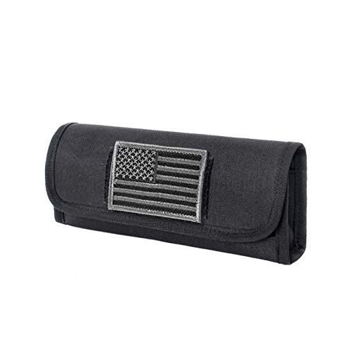 Tactical Ammo Pouch, Cartridge Holder Molle Magazine Pouches Bullet Bag Shotgun Shell Holder Include U.S.A Flag Patch