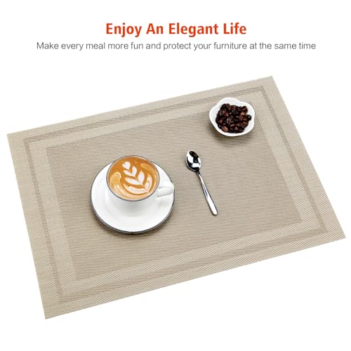 Bxzandya Placemats Set Of 8,Washable,Heat And Stain Resistant Indoor/Outdoor Place Mats thumb #1