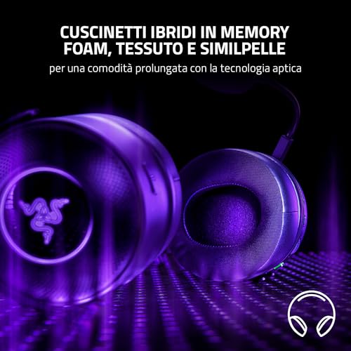 Kraken V3 Pro - Cuffie wireless USB da Gaming con Tecnologia aptica (HyperSense, Driver TriForce in Titanio da 50 mm, THX Spatial Audio, HyperSpeed Wireless) Nero - Cuffia gaming - Immagine 5